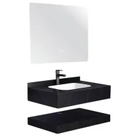 Наборы мебели для ванной комнаты SanDonna 1009N-100 Спеченный камень / Black