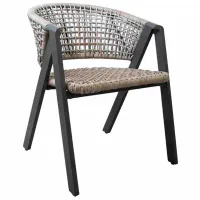 Scaun de grădină DecoPrim Opera Garden Aluminiu / / Gray 