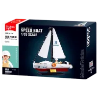 Constructor Sluban Speed Boat Barcă/ White