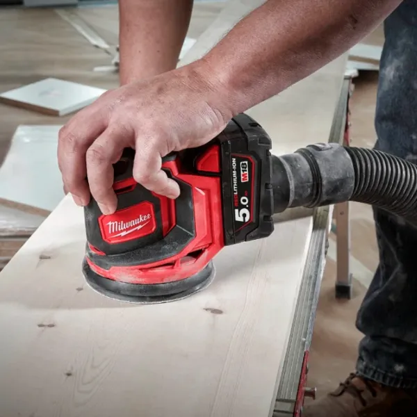 Șlefuitor Milwaukee M18BOS125-0 Cu excentric / / Red photo 6