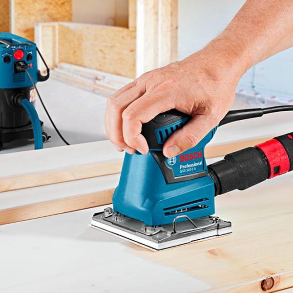 Șlefuitor Bosch GSS 140-1 A Cu vibrații / 180 W / Blue photo 2 Șlefuitor Bosch GSS 140-1 A Cu vibrații / 180 W / Blue photo 2
