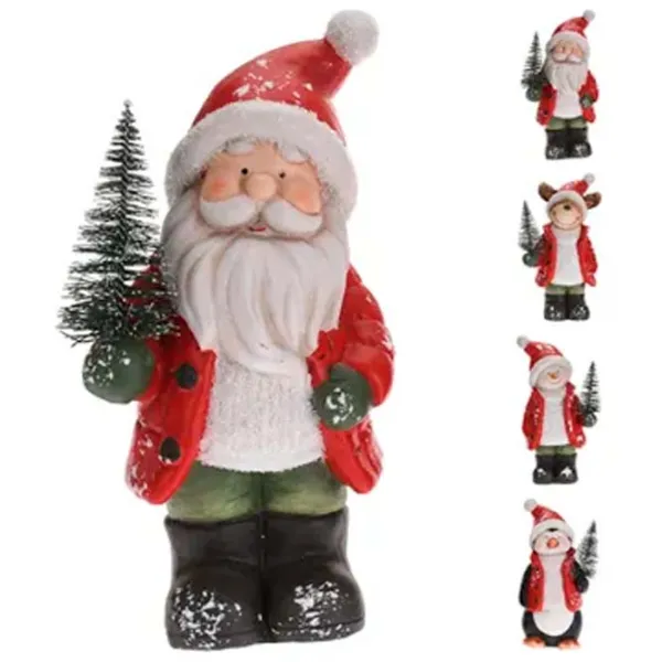 Suvenir Christmas "Mos Craciun cu brad" Ceramică / Red photo 1