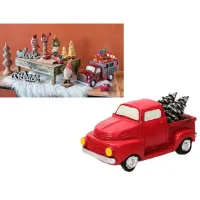 Suvenir Christmas "Masina cu brazi" Ceramică / Red