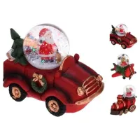 Сувенир Christmas "Glob cu zapada Mos Craciun" Керамика / Красный