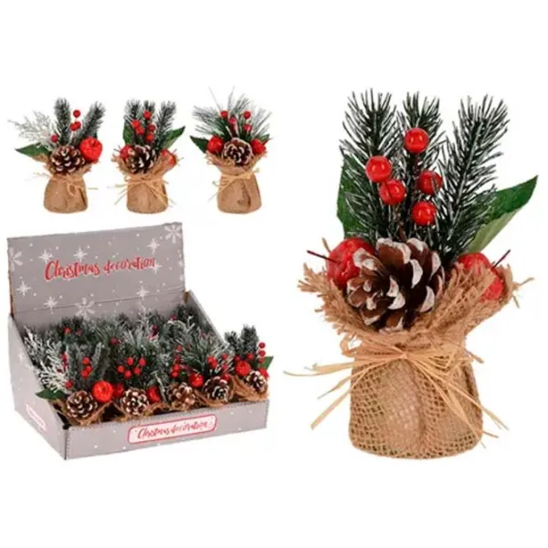 Suvenir Christmas "Cranga cu fructe de padure si conuri" Plastic / Multicolor photo 1