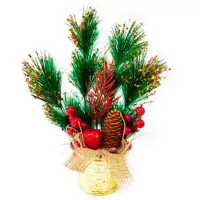 Suvenir Christmas "Brad cu fructe de padure si conuri" Plastic / Multicolor