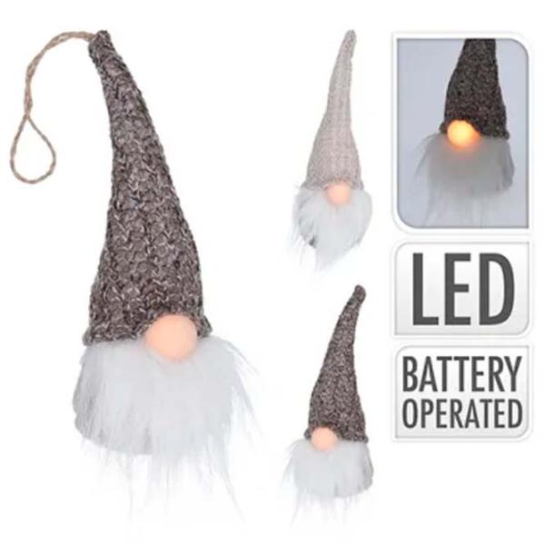 Сувенир Christmas "Pitic cu sac LED" Textil / Серый photo 1