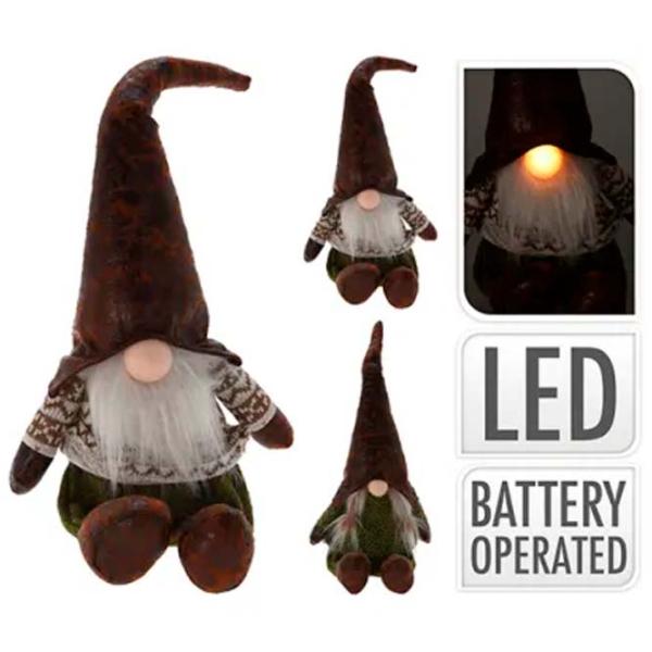 Suvenir Christmas "Pitic cu sac LED" Textil / Brown photo 1