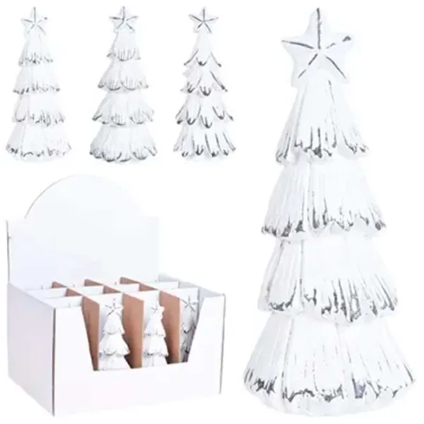 Сувенир Christmas "Brad stralucitor cu o stea" Пластик / Белый photo 1