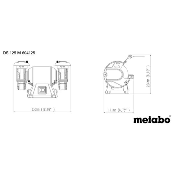 Polizor Metabo DS 125 M Staționar / 200 W / Green photo 4