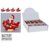 Suvenir Christmas "Figurina in avion" Plastic / Red