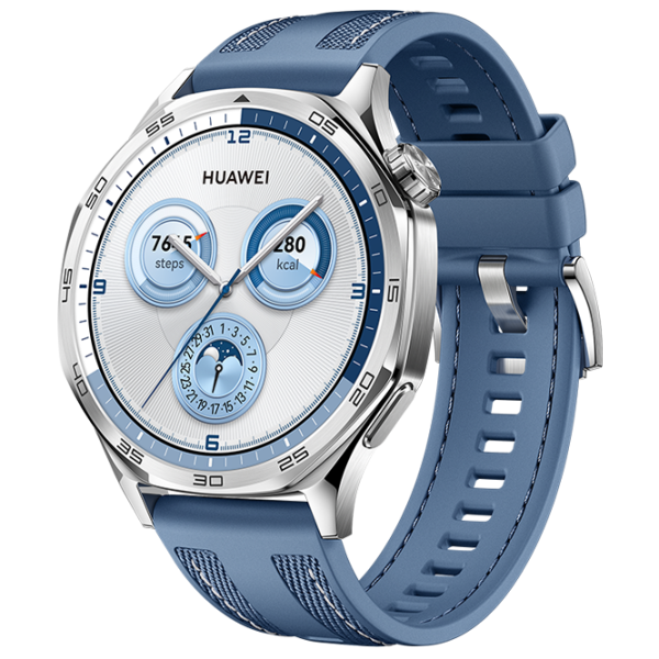Умные часы Huawei Watch GT 5  1.43" / 46 мм / Серебряный - Синий / VLI-B19 photo 1