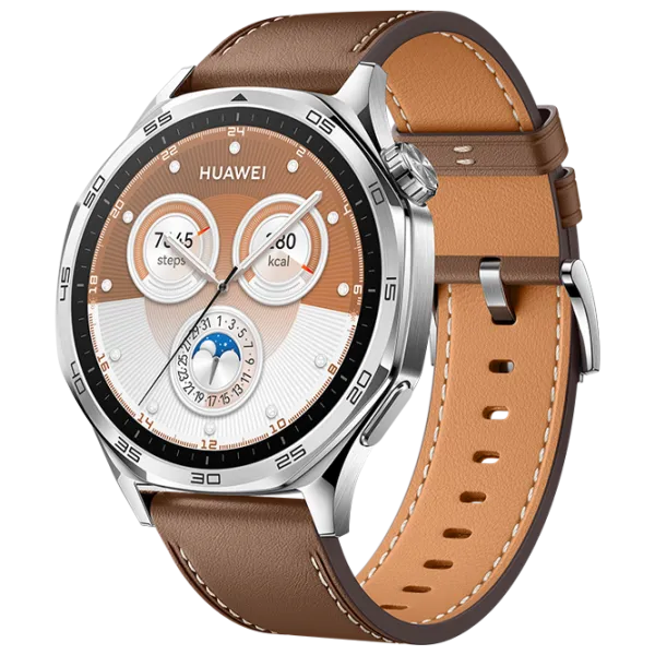 Умные часы Huawei Watch GT 5  1.43" / 46 мм / Серебряный - Коричневый / VLI-B19 photo 1