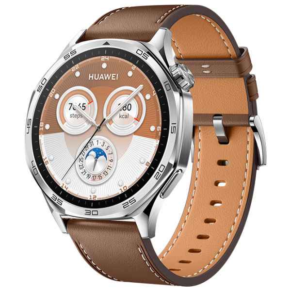 Умные часы Huawei Watch GT 5  1.43" / 46 мм / Серебряный - Коричневый / VLI-B19 photo 1