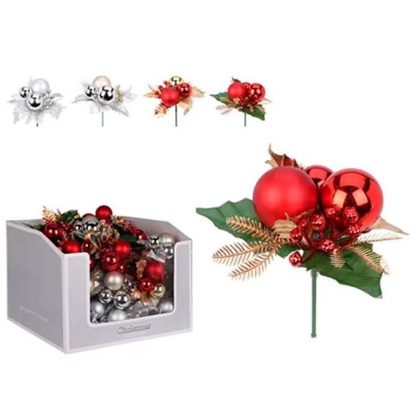 Suvenir Christmas "Ramura cu frunza si globuri" Ceramică / Multicolor photo 1