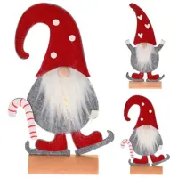 Suvenir Christmas "Mos Craciun pe patine" Textil / Red