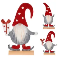 Сувенир Christmas "Mos Craciun pe patine" Textil / Красный