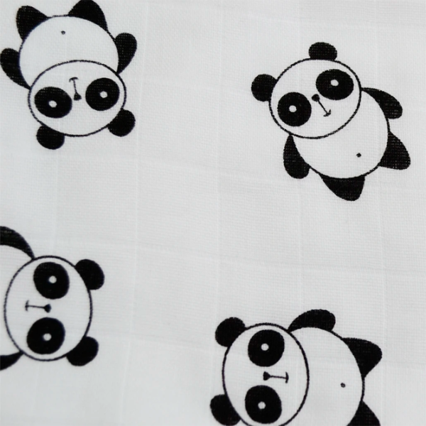 Pelincă Minikin Panda Muslin  / White photo 2