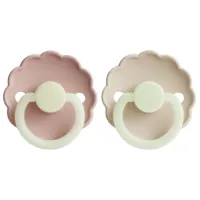 Suzetă cu tetina rotundă Frigg Night Daisy Unisex / 0 luni - 6 luni / Latex / Cream photo 2