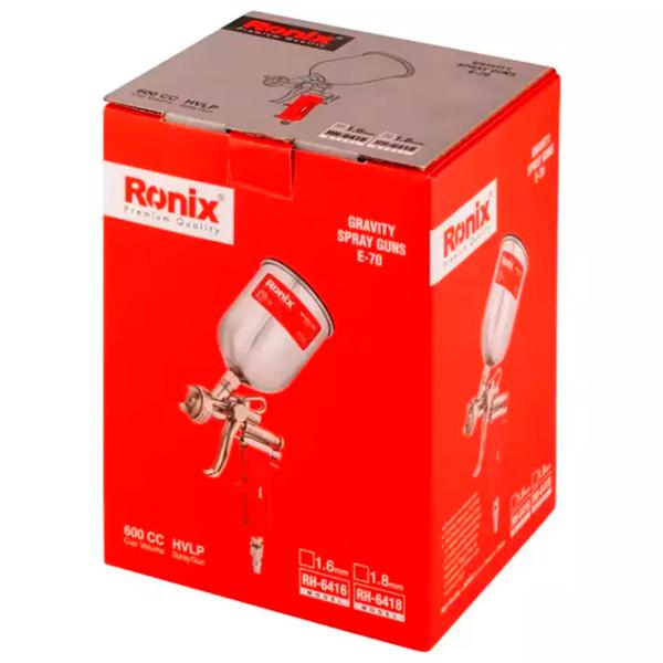 Краскопульт Ronix RH-6418 0.6 л/ Нержавеющая сталь photo 6
