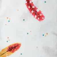 Pelincă Minikin Feathers Flanel  / White