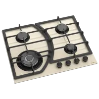 Газовая варочная панель Zanetti 1160 GC TURBO Закаленное стекло / Кремовый