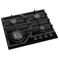 Plită încorporabilă pe gaz Zanetti 1160 GC TURBO Sticlă călită / Black