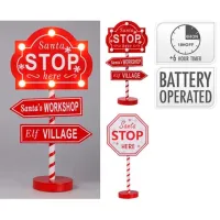 Сувенир Christmas "Stop Mos Craciun" Металл / Разноцветный