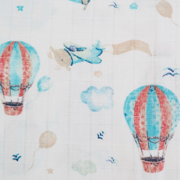 Пеленка Minikin Balloon Muslin  / Белый photo 2 Пеленка Minikin Balloon Muslin  / Белый photo 2