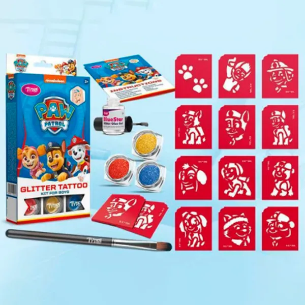 Set de creație Tytoo Glitter Tattoo Kit Paw Patrol 5999094502185 3+ / Multicolor Blue photo 5