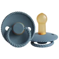 Suzetă cu tetina rotundă Frigg Rope Pentru băieți / 0 luni - 6 luni / Latex / Blue