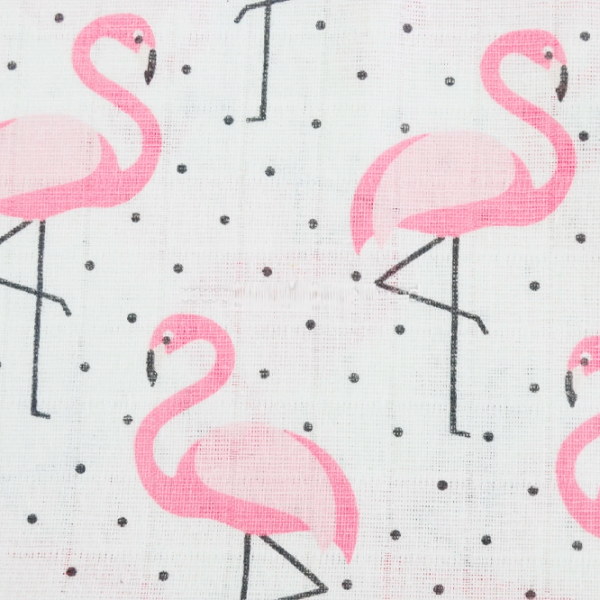 Пеленка Minikin Flamingo Muslin  / Белый photo 1 Пеленка Minikin Flamingo Muslin  / Белый photo 1