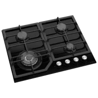 Газовая варочная панель Zanetti 1150 GC TURBO Закаленное стекло / Черный