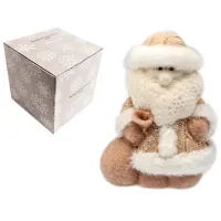 Сувенир Christmas "Santa cu o punga" Knitted Style Textil / Белый