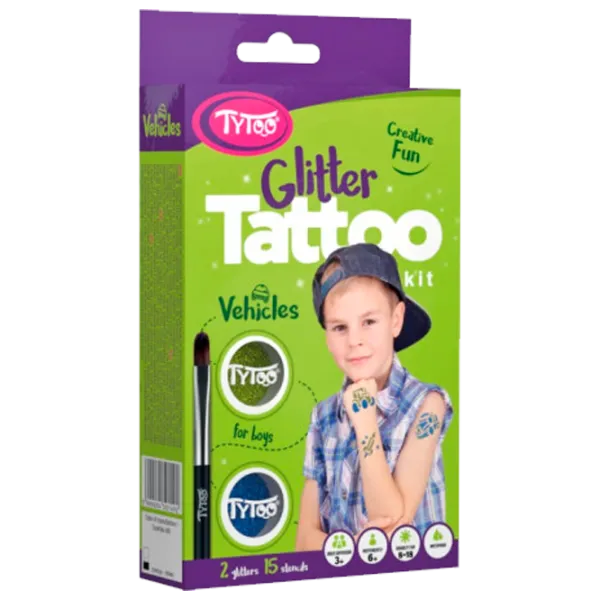 Set de creație Tytoo Glitter Tattoo Kit Vehicles 5999094501805 3+ / Multicolor Multicolor photo 1 Set de creație Tytoo Glitter Tattoo Kit Vehicles 5999094501805 3+ / Multicolor Multicolor photo 1