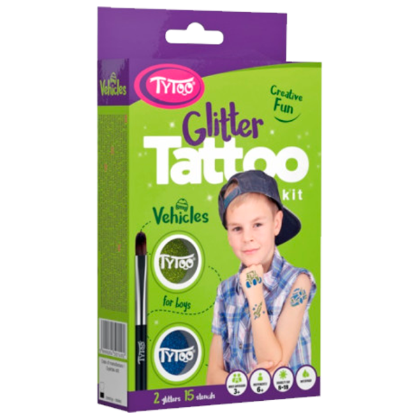 Set de creație Tytoo Glitter Tattoo Kit Vehicles 5999094501805 3+ / Multicolor Multicolor photo 1 Set de creație Tytoo Glitter Tattoo Kit Vehicles 5999094501805 3+ / Multicolor Multicolor photo 1