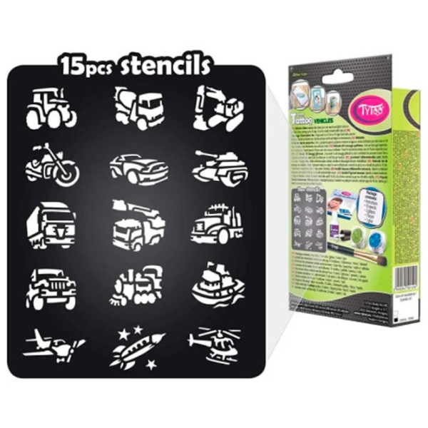 Set de creație Tytoo Glitter Tattoo Kit Vehicles 5999094501805 3+ / Multicolor Multicolor photo 3 Set de creație Tytoo Glitter Tattoo Kit Vehicles 5999094501805 3+ / Multicolor Multicolor photo 3