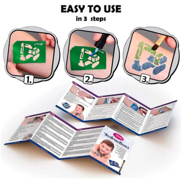 Set de creație Tytoo Glitter Tattoo Kit Vehicles 5999094501805 3+ / Multicolor Multicolor photo 4 Set de creație Tytoo Glitter Tattoo Kit Vehicles 5999094501805 3+ / Multicolor Multicolor photo 4