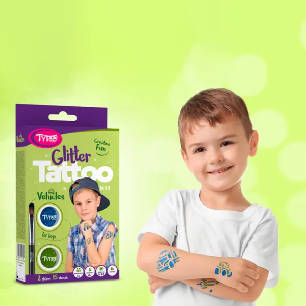 Set de creație Tytoo Glitter Tattoo Kit Vehicles 5999094501805 3+ / Multicolor Multicolor photo 6 Set de creație Tytoo Glitter Tattoo Kit Vehicles 5999094501805 3+ / Multicolor Multicolor photo 6