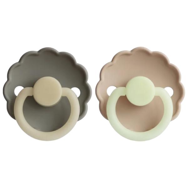 Suzetă cu tetina rotundă Frigg Night Daisy Unisex / 6 luni - 18 luni / Silicon / Beige photo 1 Suzetă cu tetina rotundă Frigg Night Daisy Unisex / 6 luni - 18 luni / Silicon / Beige photo 1