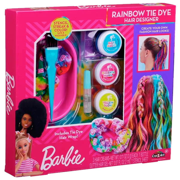 Креативный набор Cra-Z-Art Rainbow Tie-Dye Hair Designer Barbie 884920340503 8+ / Разноцветный Розовый photo 1 Креативный набор Cra-Z-Art Rainbow Tie-Dye Hair Designer Barbie 884920340503 8+ / Разноцветный Розовый photo 1