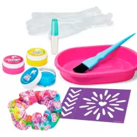 Креативный набор Cra-Z-Art Rainbow Tie-Dye Hair Designer Barbie 884920340503 8+ / Разноцветный Розовый photo 2