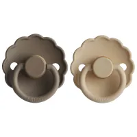 Suzetă cu tetina rotundă Frigg Night Daisy Pentru fetițe / 6 luni - 18 luni / Latex / Brown