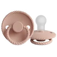 Suzetă cu tetina rotundă Frigg Rope Pentru băieți / 0 luni - 6 luni / Silicon / Pink