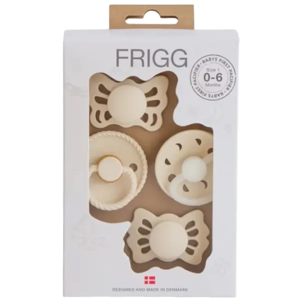 Suzetă cu tetina rotundă Frigg Moonlight Sailing Pentru fetițe / 0 luni - 6 luni / Latex / Cream photo 1
