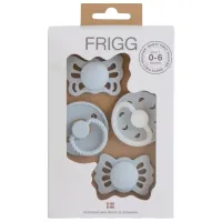 Suzetă cu tetina rotundă Frigg Moonlight Sailing Pentru fetițe / 0 luni - 6 luni / Latex / Blue