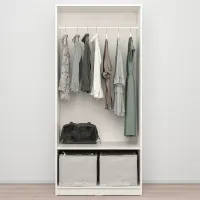 Шкаф Ikea Kleppstad 79 x 55см x 176 / ДСП / White photo 5