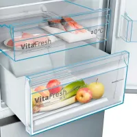 Frigider Bosch KGN39VLEB cu congelator jos 368 l / 203 cm / Inox photo 5
