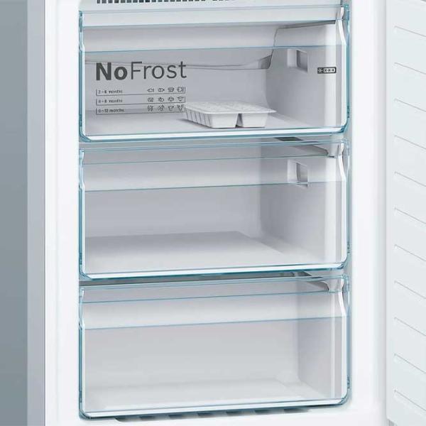Frigider Bosch KGN39VLEB cu congelator jos 368 l / 203 cm / Inox photo 6