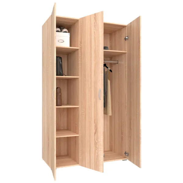 Шкаф Haaus Nero 3U 120 x 52см x 200 / ЛДСП / Дуб Сонома photo 2